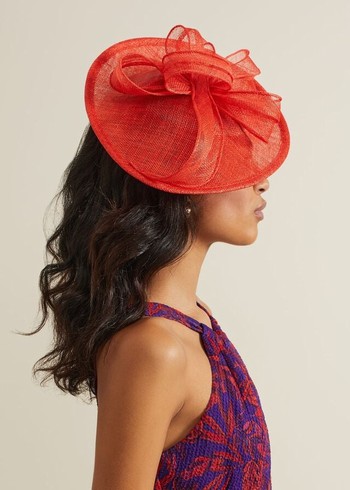 Phase Eight Bow Detail Oval Fascinator Hats Red USA | 9420831-PY